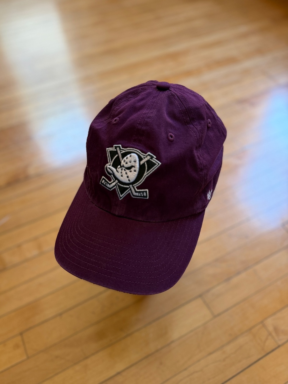 '47 Brand Anaheim Mighty Ducks Clean Up Hat Deep Plum Adjustable Strapback NHL